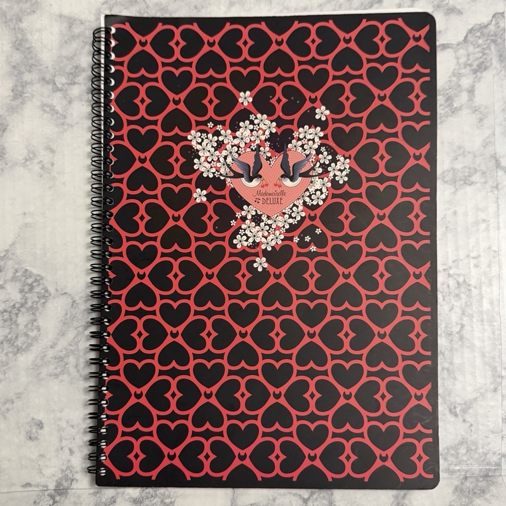 Clairefontaine A4 Spiral Notebook Ruled Paper College Writing Pad Hearts Birds